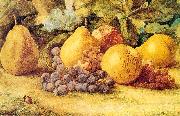 Hill, John William Apples, Pears, and Grapes on the Ground Germany oil painting reproduction